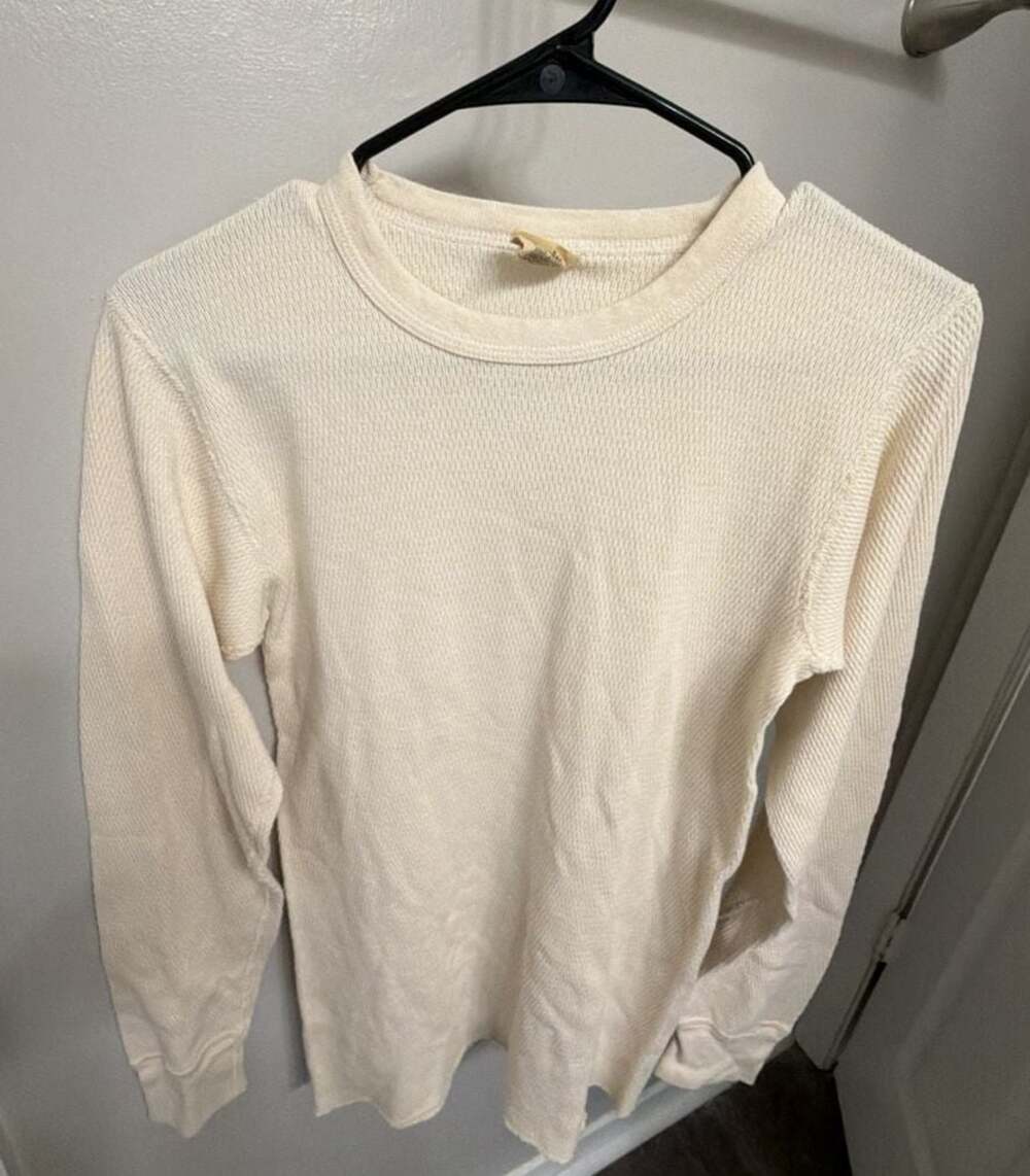 Vintage St. John's Bay Cotton Waffle Knit Thermal Long Sleeve Shirt